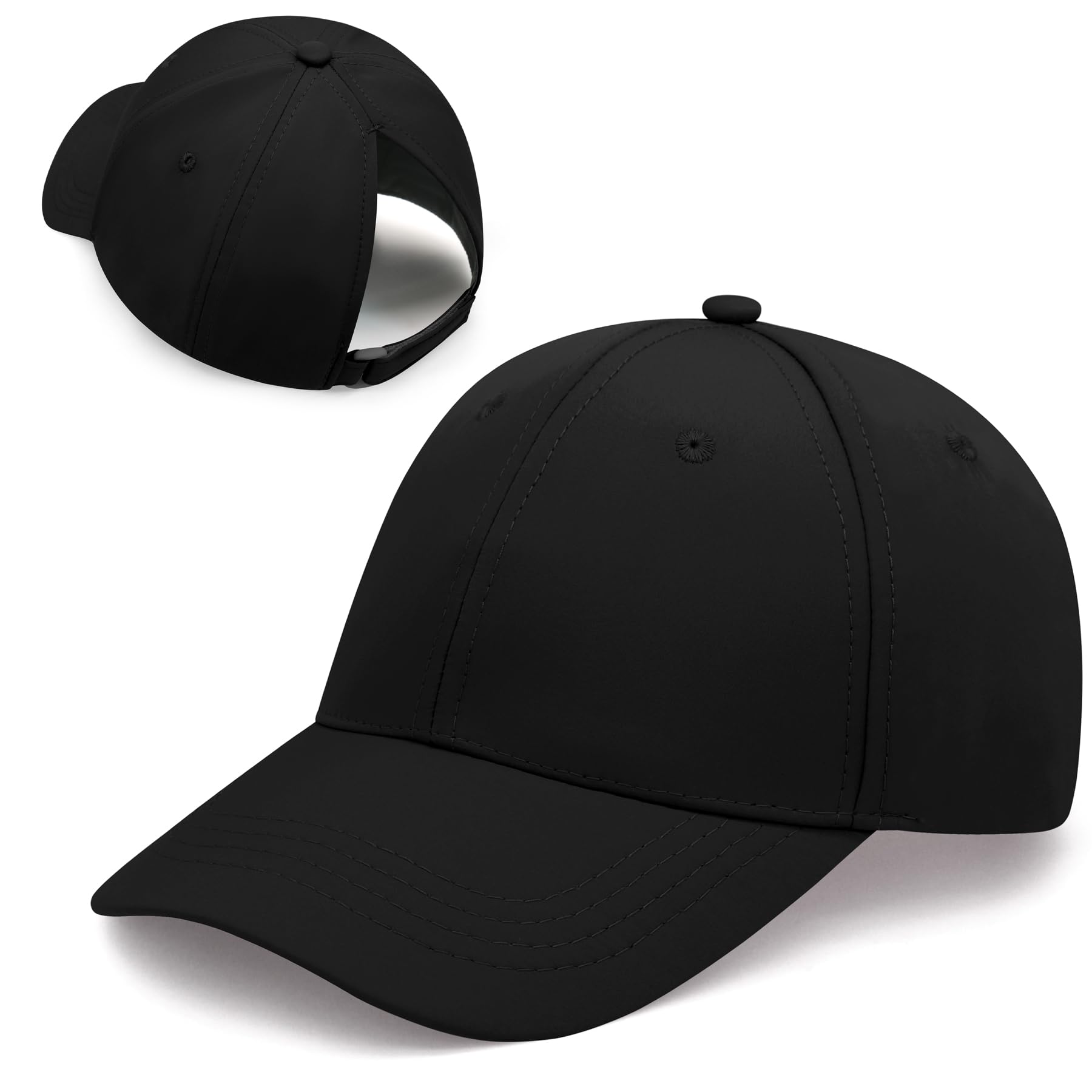 Girls Baseball Trucker Hat - Ponytail Cap for Toddlers